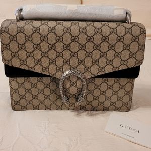 Gucci Dionysus GG Supreme Medium Canvas & Suede Shoulder